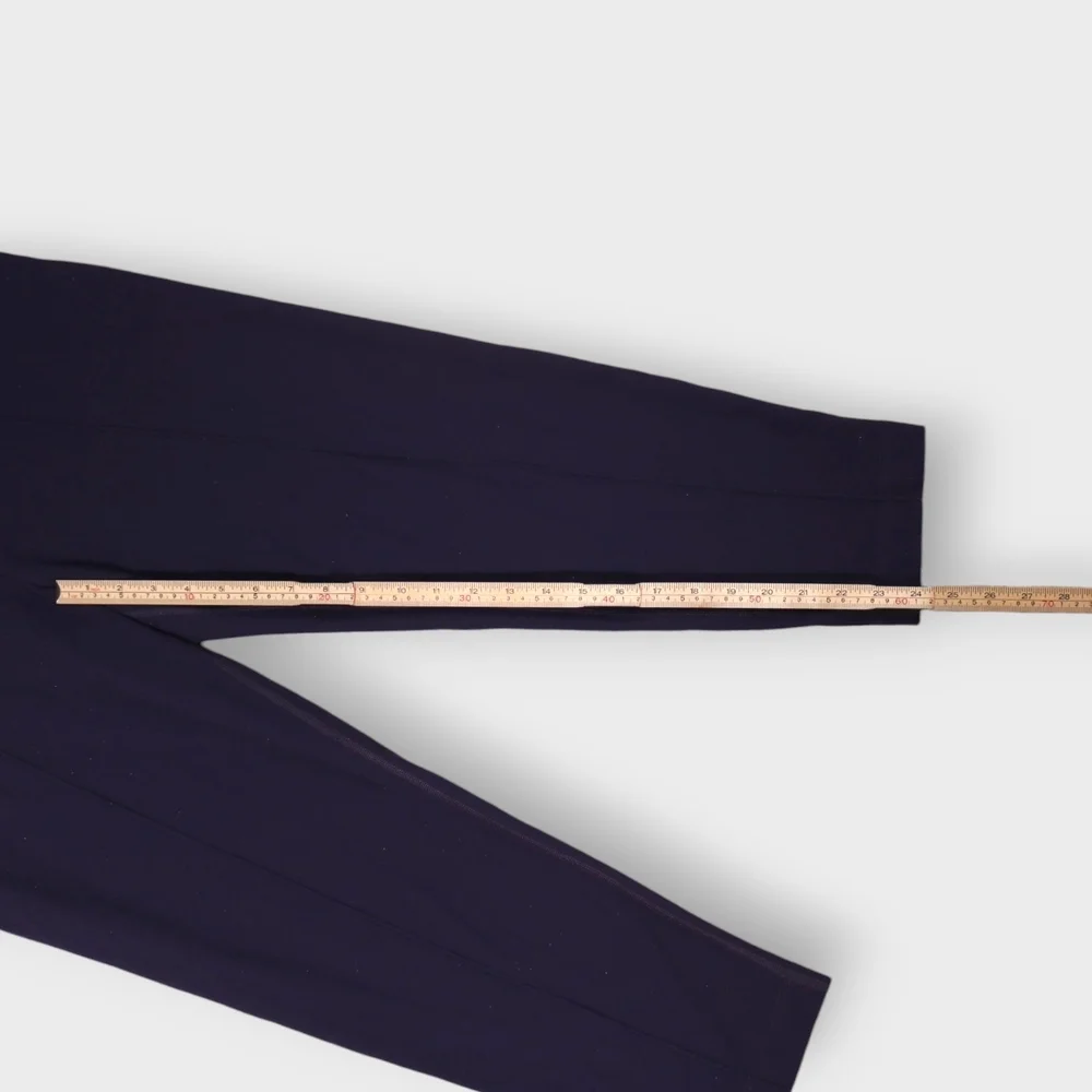 Rare Lululemon Exquisite Trouser CropShine Dot Black Grape W6E22S Wm Sz 8 2014 - Picture 9 of 11